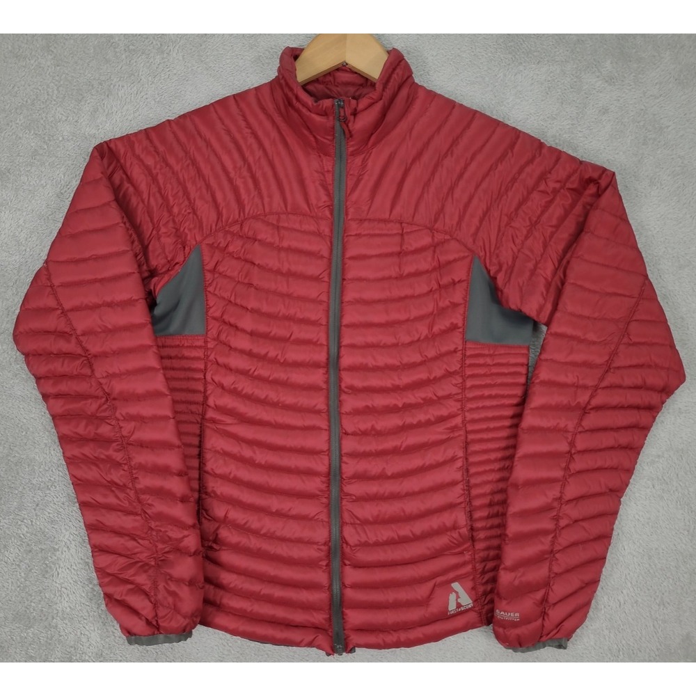 Women's Medium Eddie Bauer First Ascent Red EB 800 Goose Down Puffer Jacket